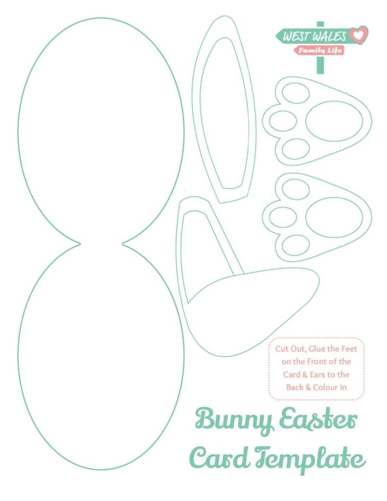 Easter Bunny Card Template Printable Fillable Form 2024