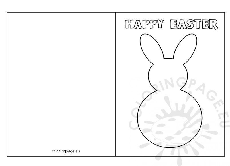 Easter Bunny Card Template Printable Printable Templates
