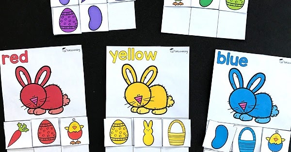 Easter Color Sorting Printable Activity Totschooling Toddler 