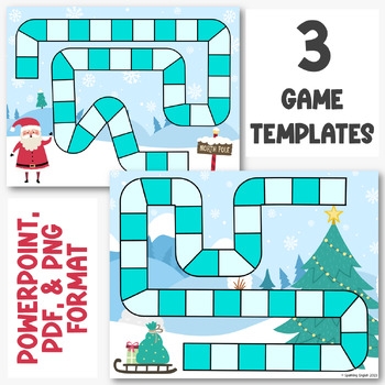 Editable Christmas Board Game Templates Printable Christmas Board 