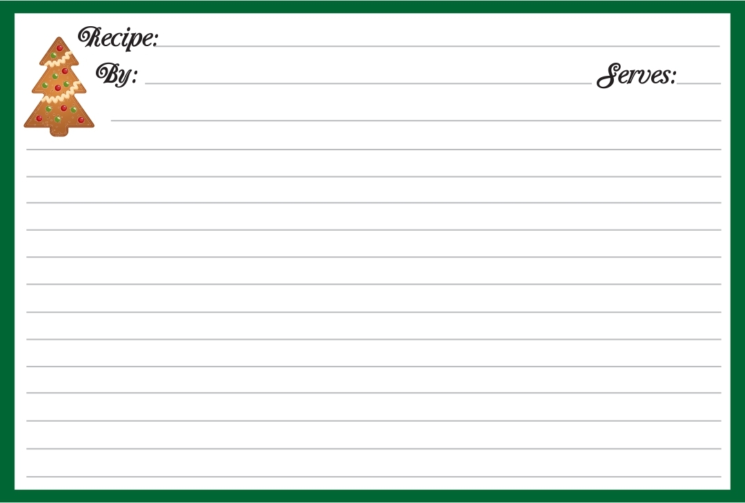 printable recipe card template for word