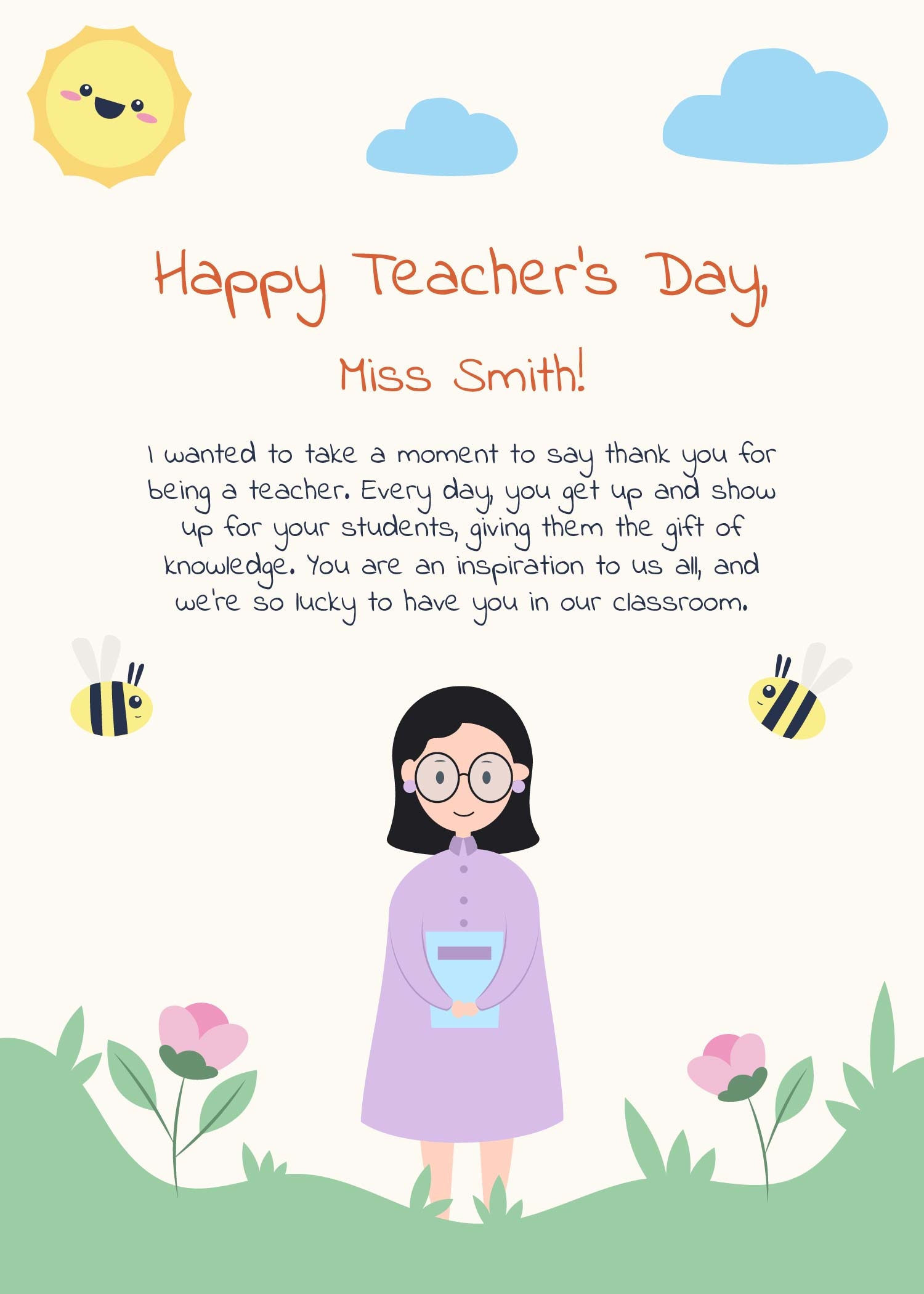 Editable Teacher 39 s Day Cards Templates In Illustrator To Download
