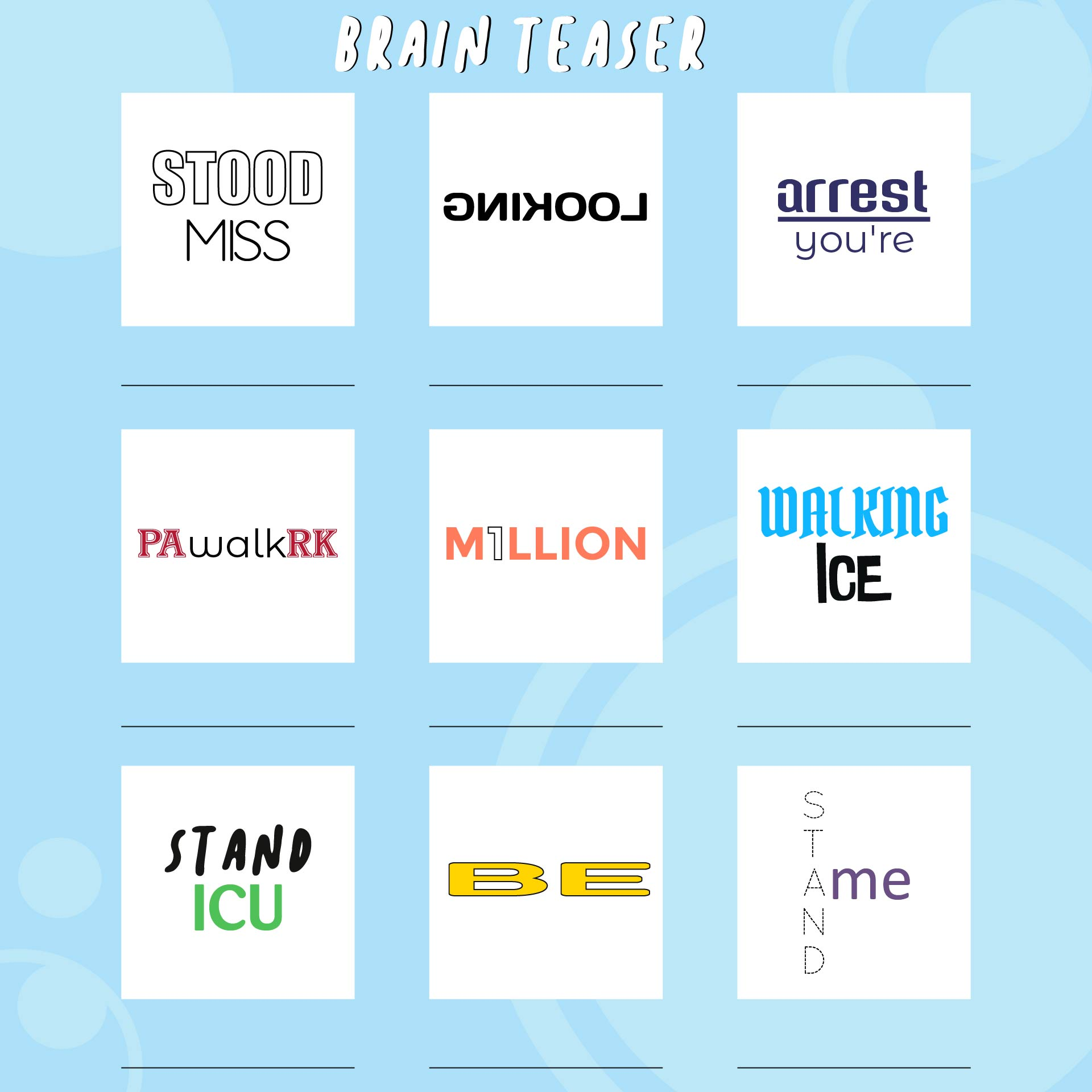 Elderly Printable Brain Games For Seniors