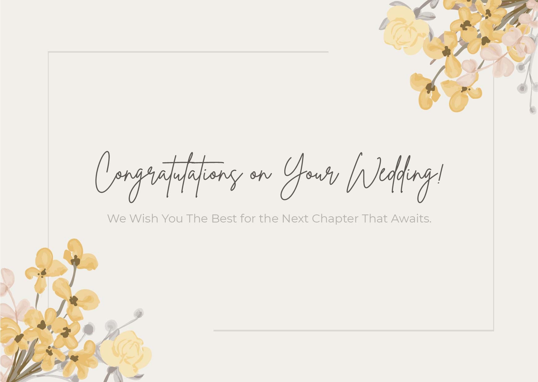 printable wedding congratulations card template