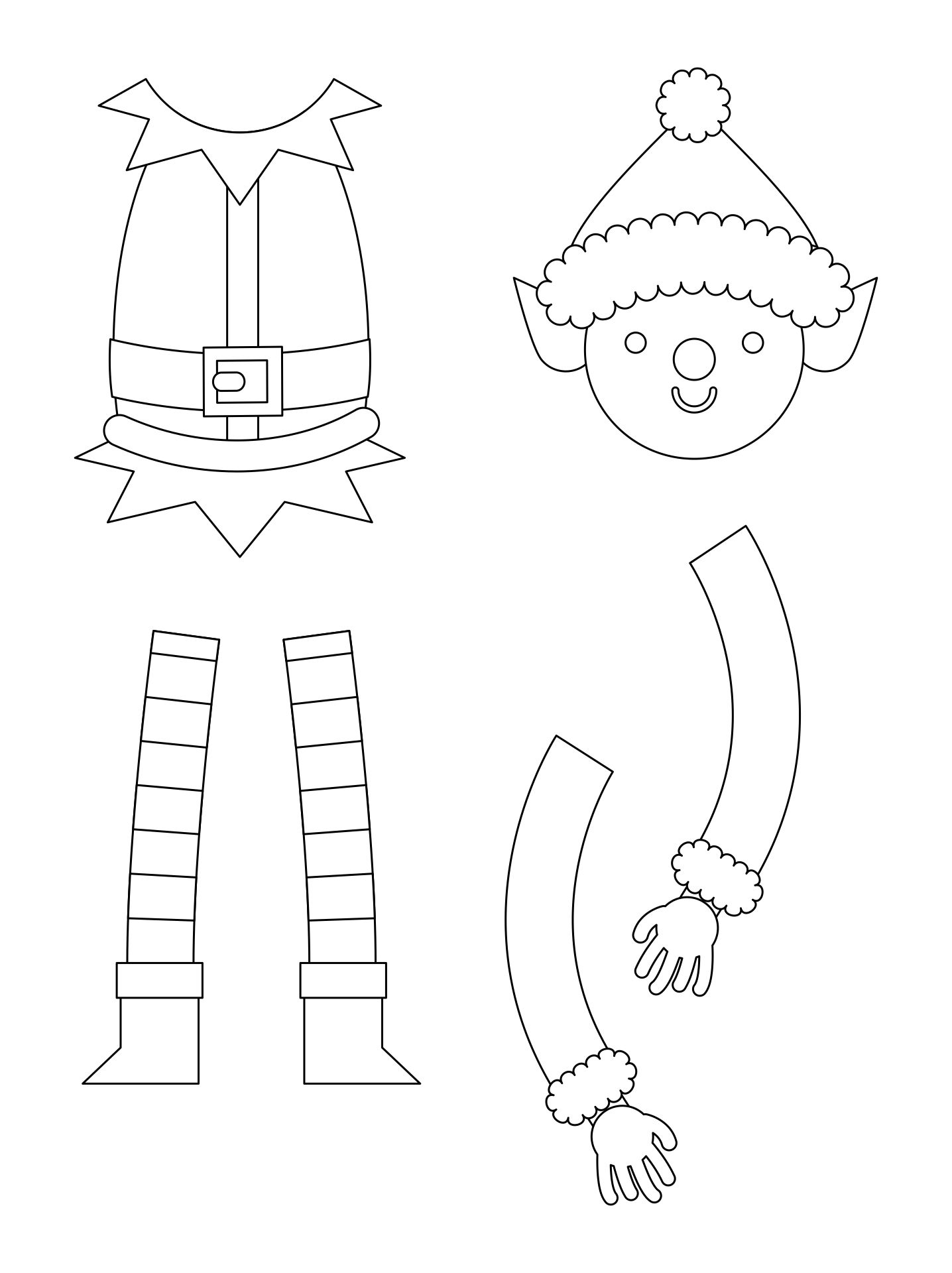 Elf Christmas Templates 20 Free PDF Printables Printablee