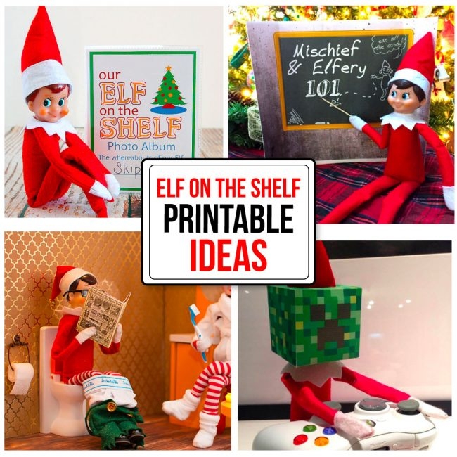 printable elf on the shelf activities