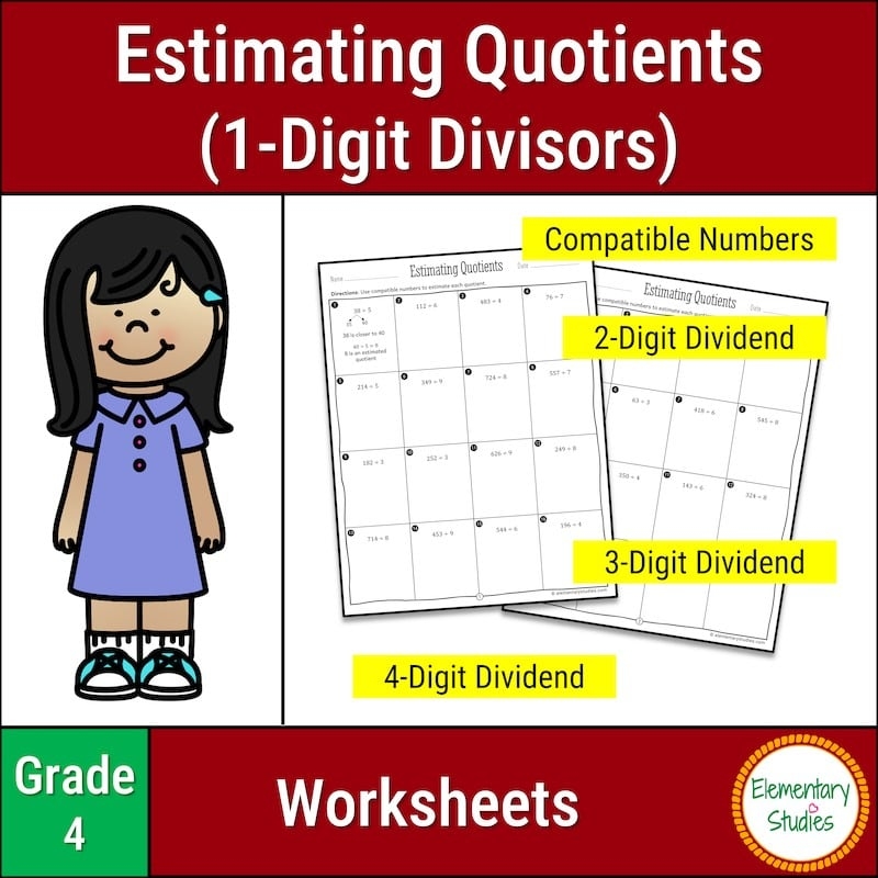 Estimating Quotients With Compatible Numbers Single Digit 