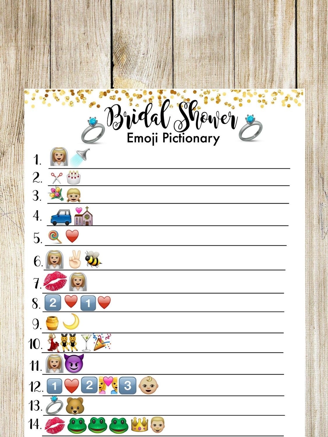 Eucalyptus Bridal Shower Emoji Pictionary Printable Re1 Wedding 