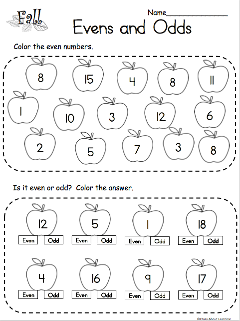 even or odd numbers worksheets