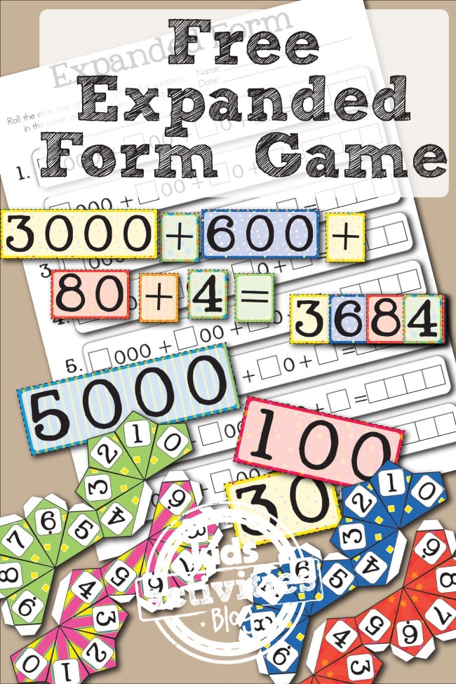Expanded Form Math Worksheet Place Value Game To Print Play Kids 