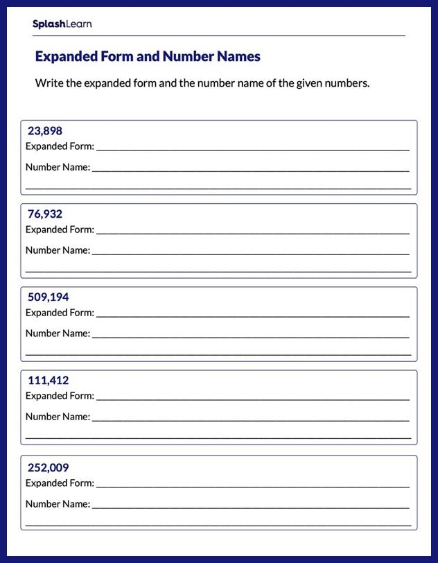 Expanded Form Numbers To 100000 Worksheet Digital Worksheets Library