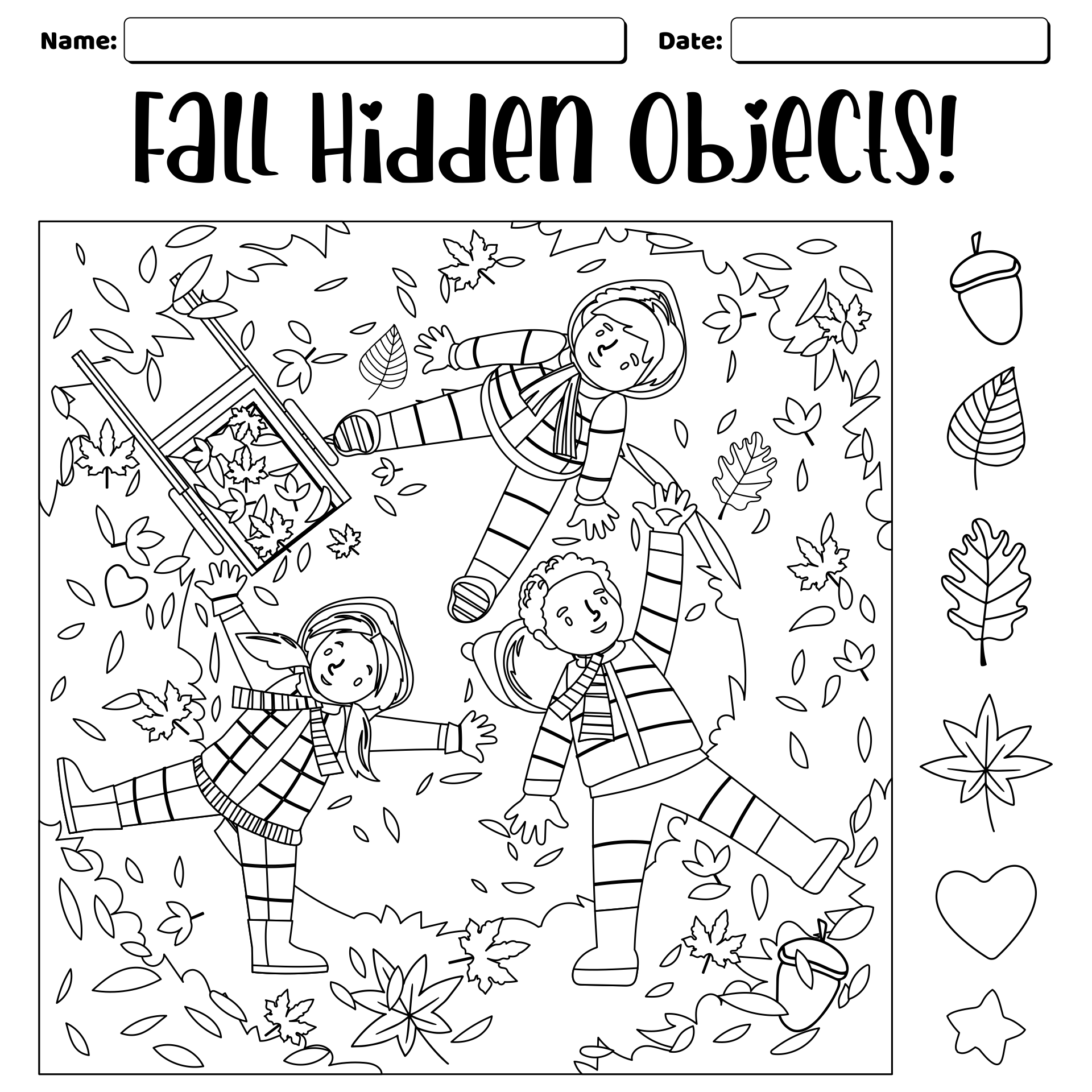 Fall Hidden Objects 7 Free PDF Printables Printablee