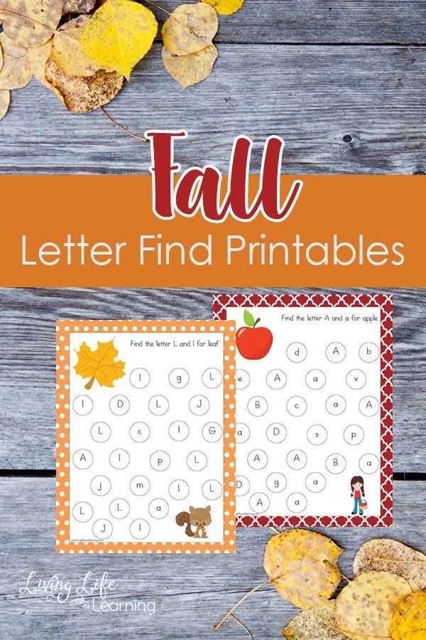 Fall Letter Find Printables A Fun Game To Learn Letters And Make