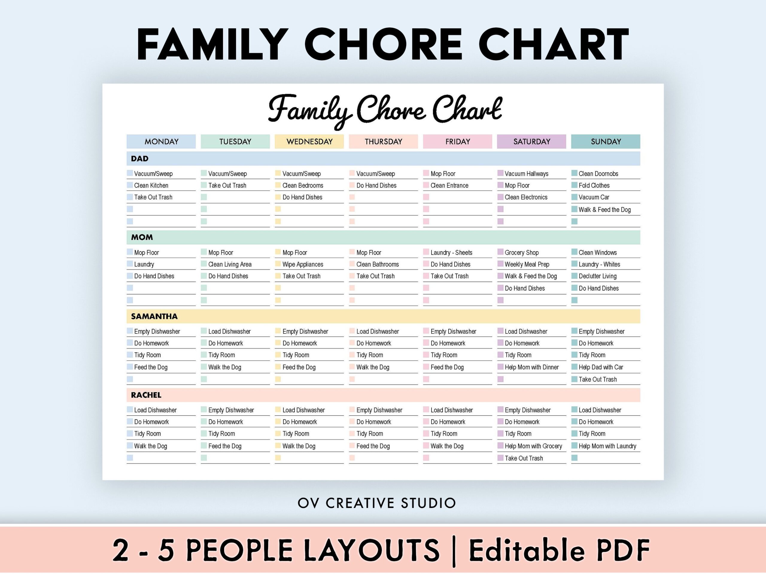 printable picture chore chart
