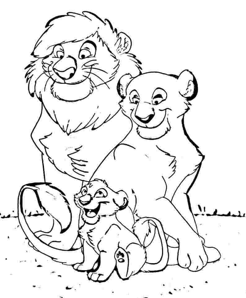 Family Lions Coloring Page Free Printable Coloring Pages For Kids