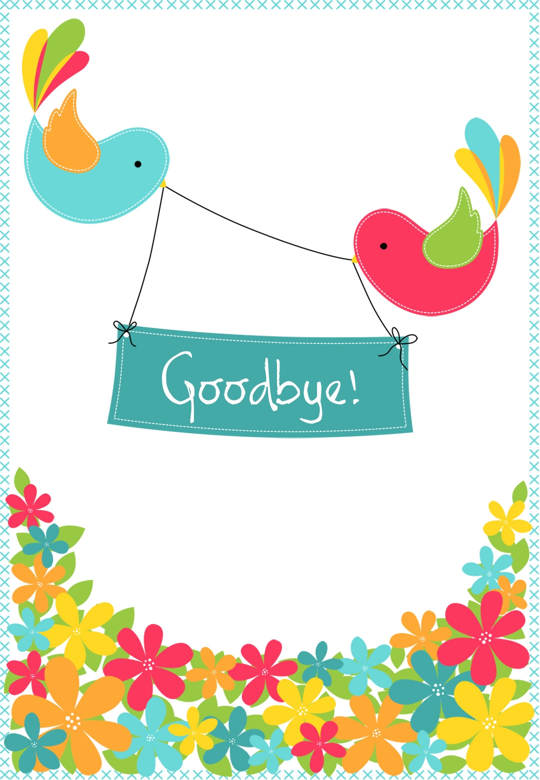 Farewell Card Emoji Card Template