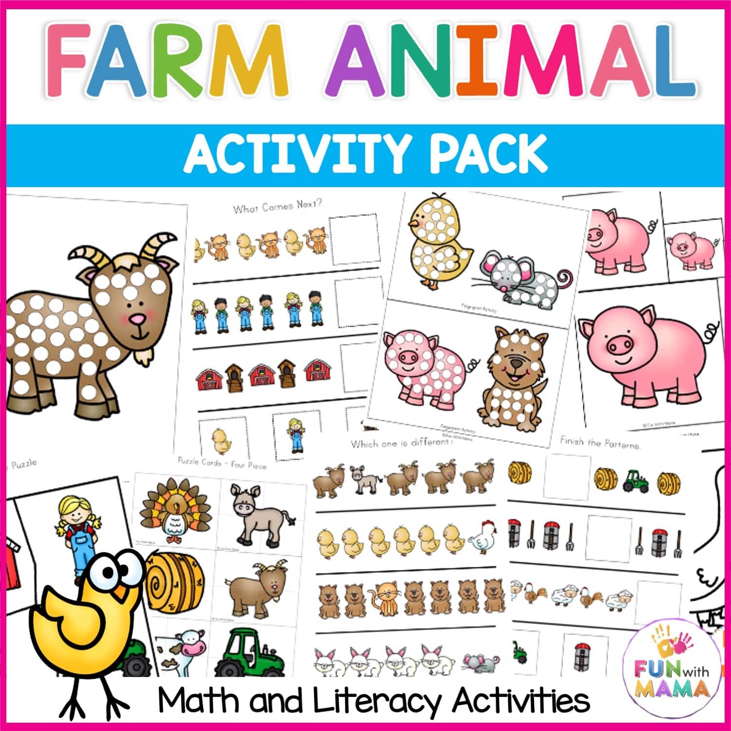 Farm Animal Activities For Preschool Kindergarten 40 Literacy 