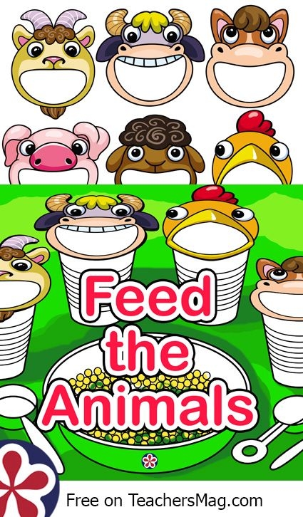 Feed The Animals Printable Activity