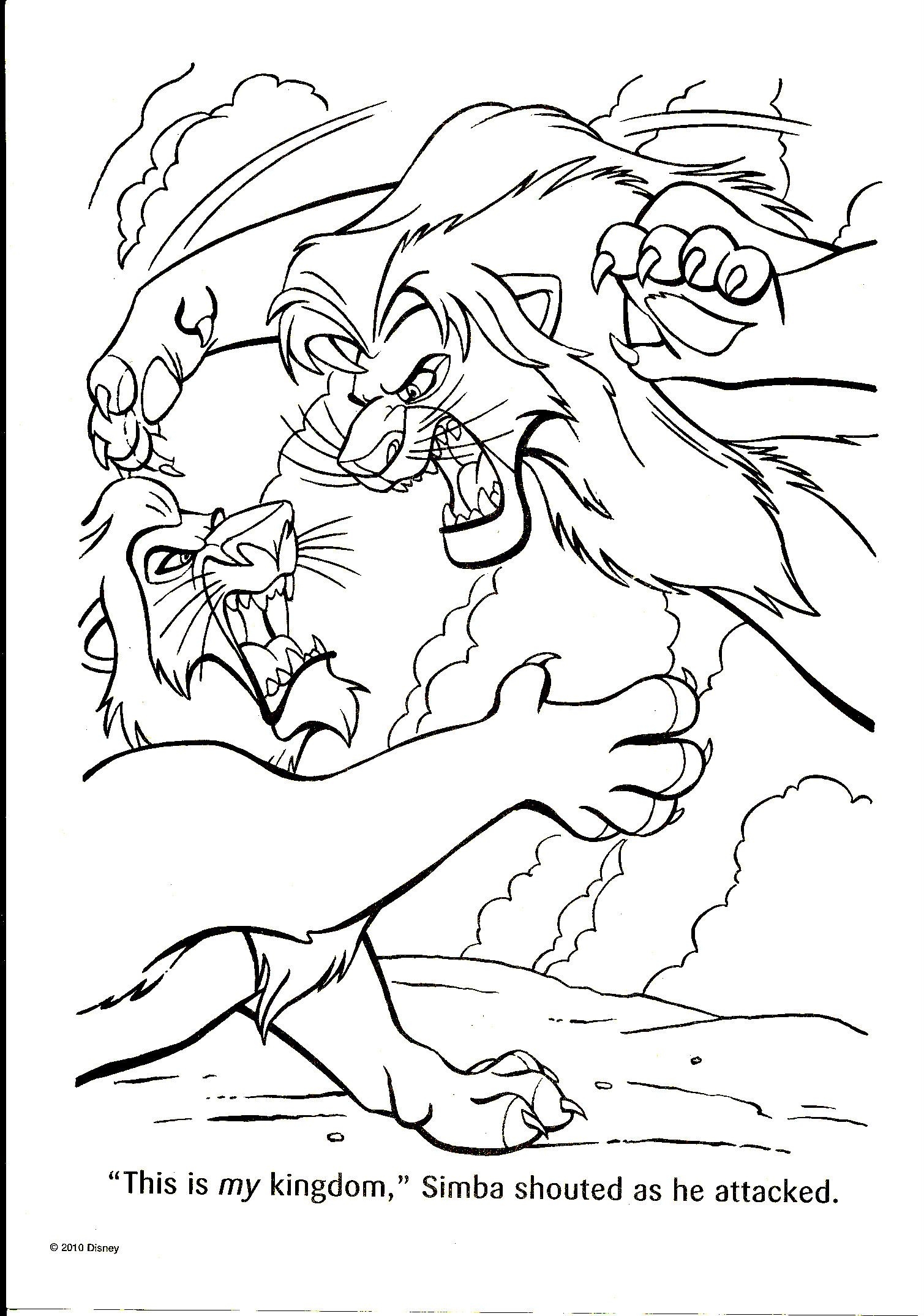 Fighting Lion Coloring Pages Lautigamu