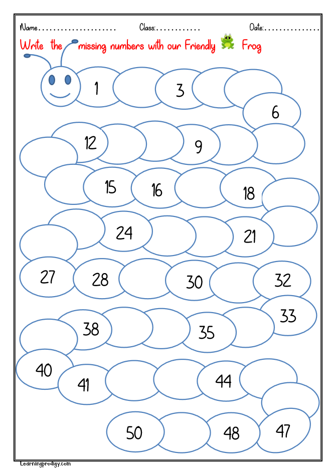 Fill In The Missing Numbers 1 10 Interesting Math Worksheets Library