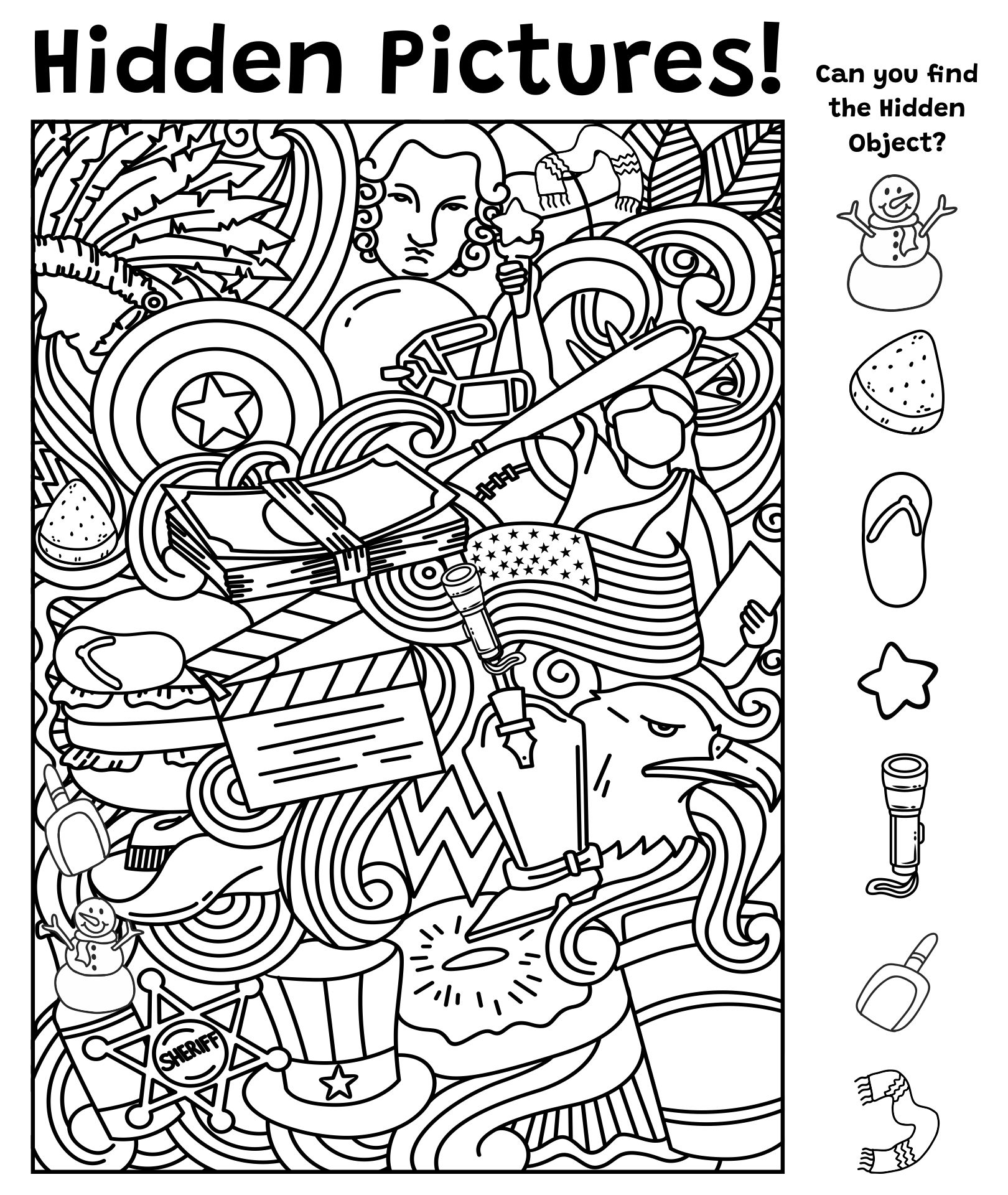 Find The Hidden Picture Printables