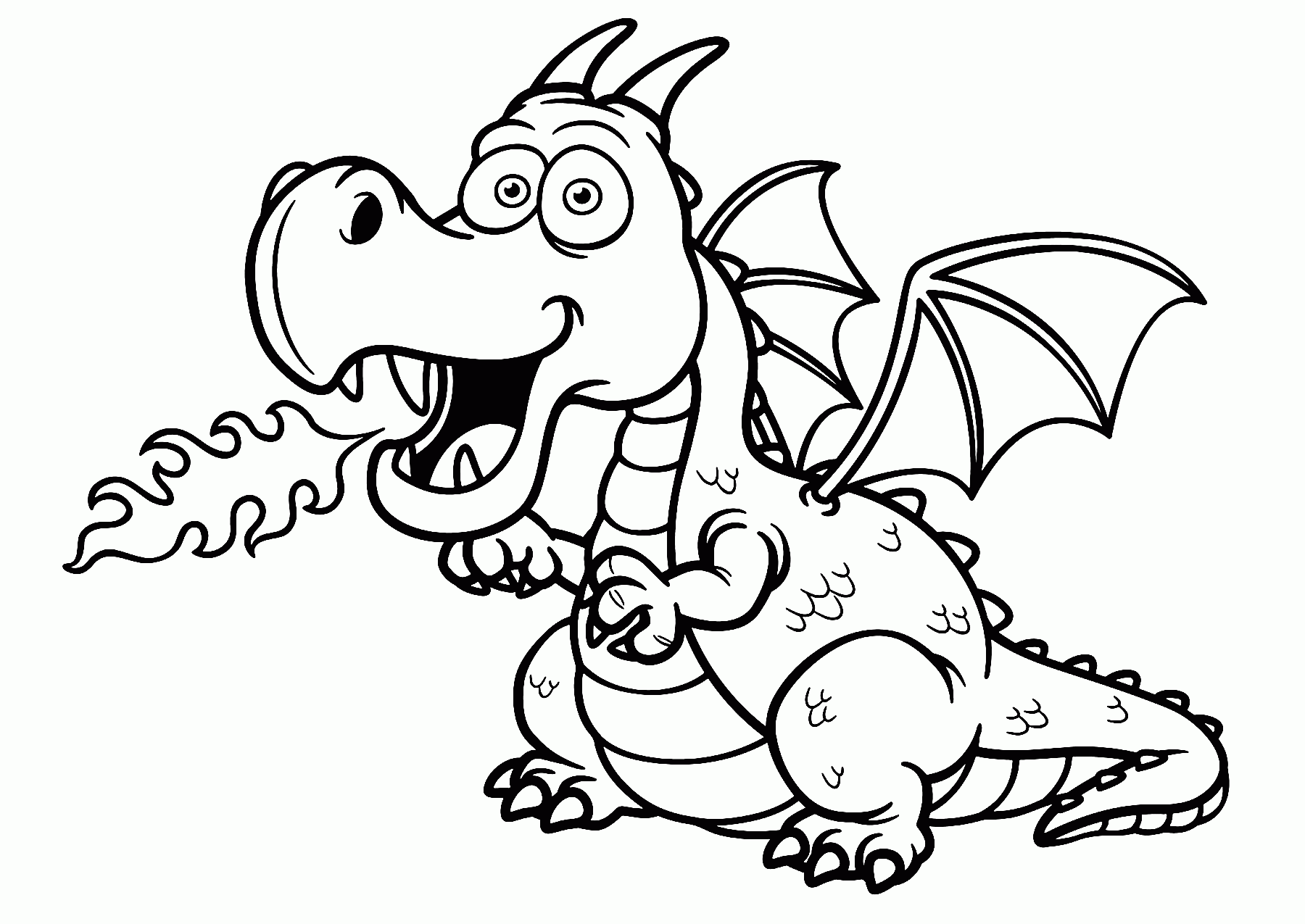 Fire Dragon Coloring Pages Printable
