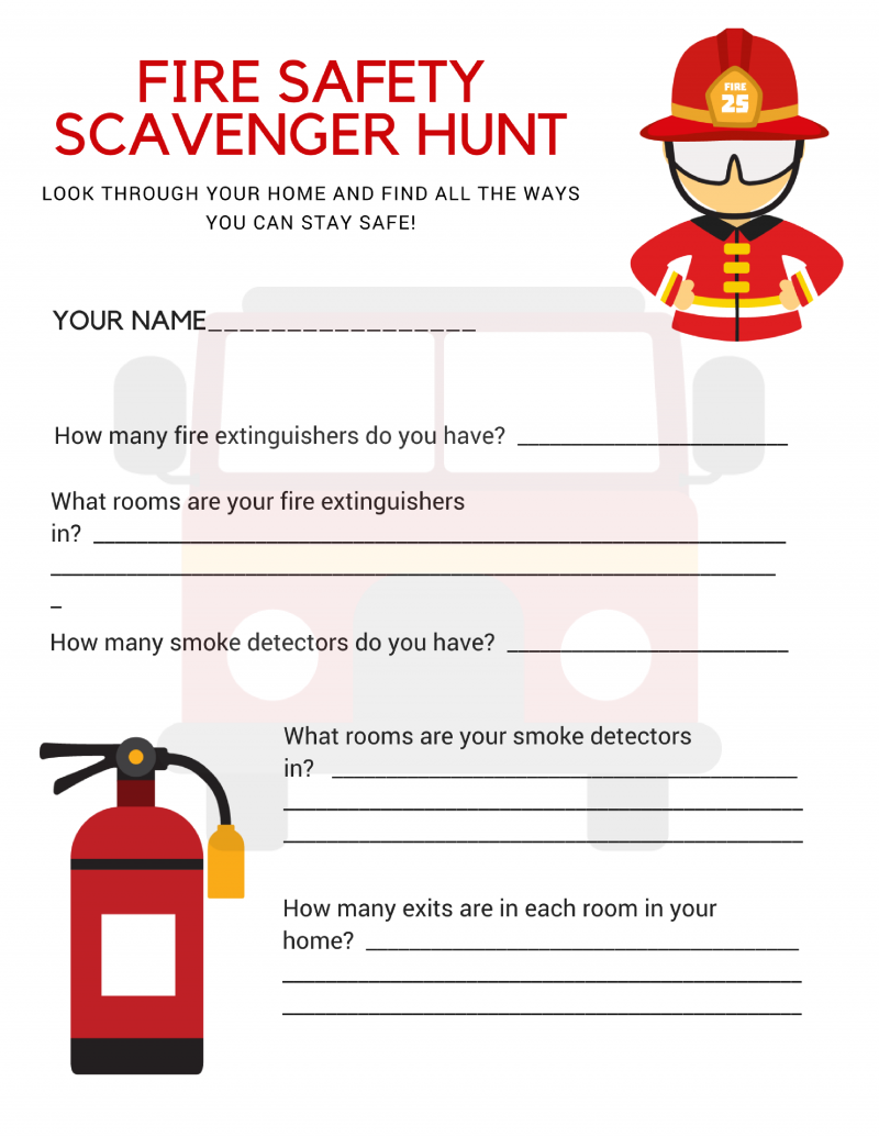 Fire Safety Printable Activities Printable Sight Words List