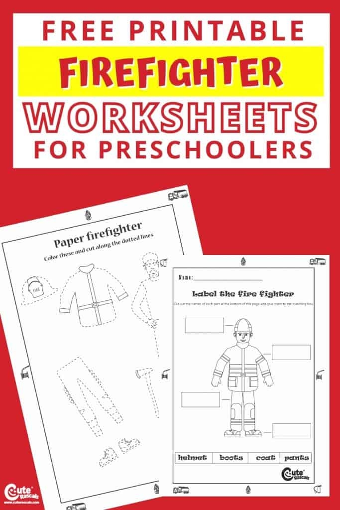 Firefighter Activities For Preschoolers Dress The Fireman Cute 