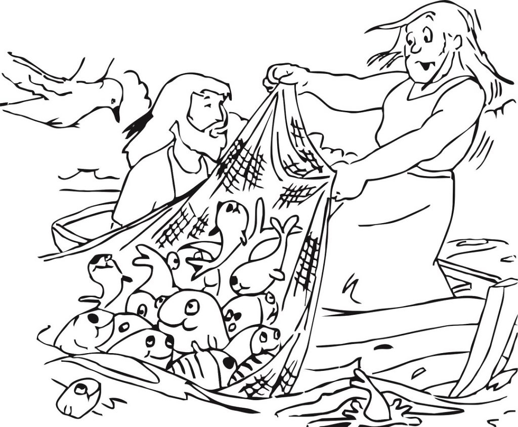 Fishers Of Men Coloring Pages Printable Activity Shelter