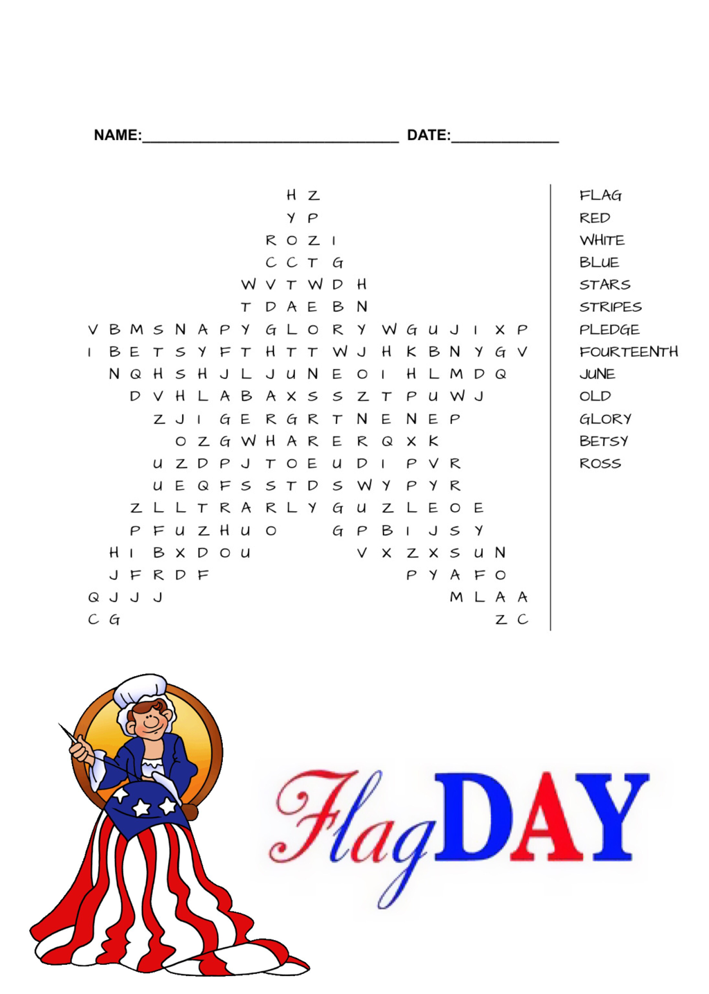 Flag Day Printable Activities