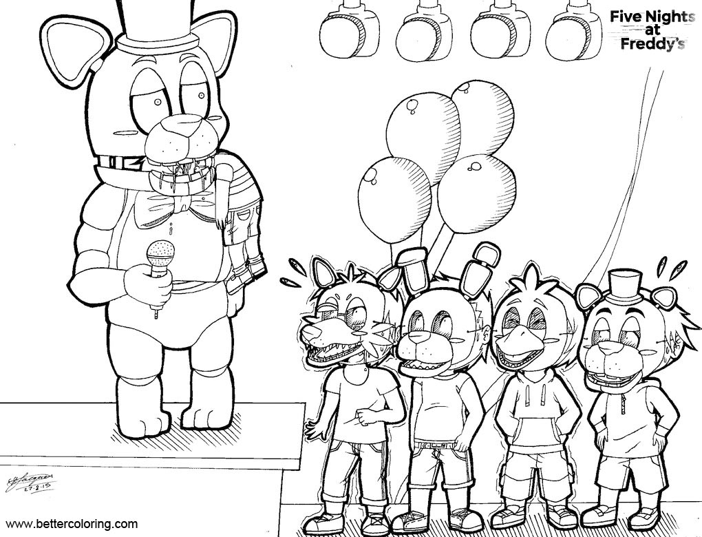 Fnaf Printable Coloring Pages Printable Calendar