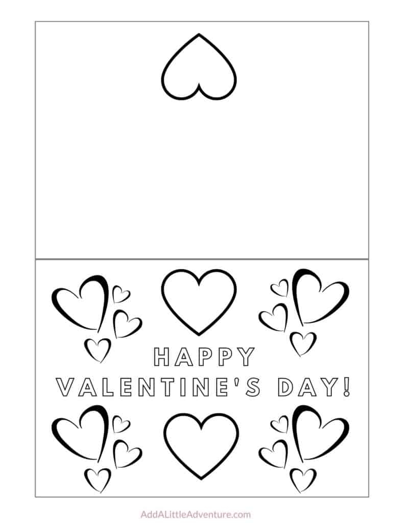 Foldable Printable Valentines Day Cards To Color Printable Word Searches