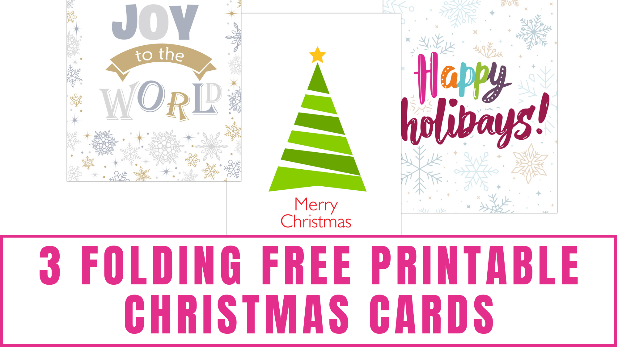 Folding Free Printable Christmas Cards PDF Downloads 