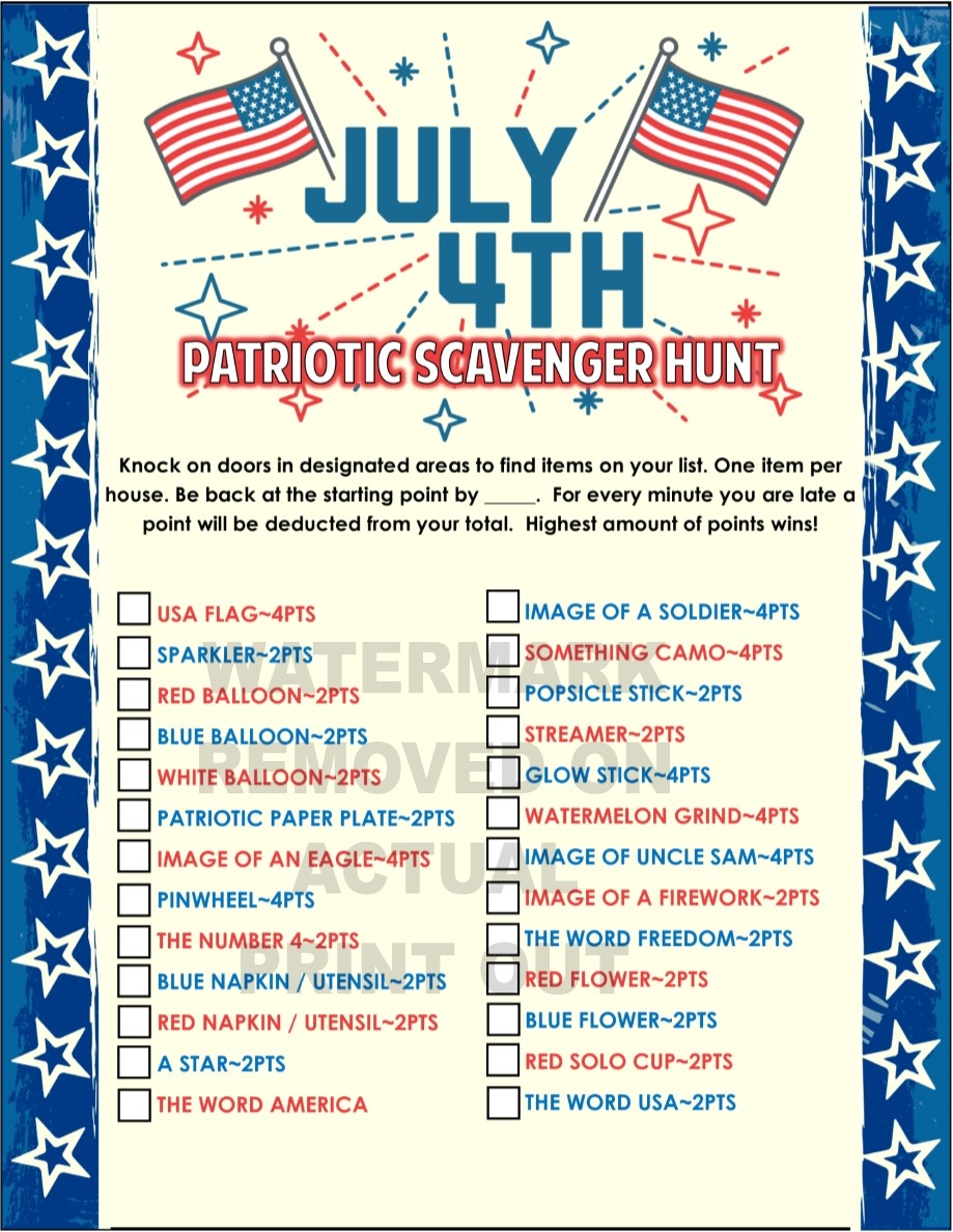 fourth of july printable activities