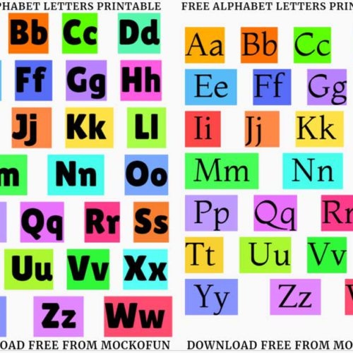 FREE Alphabet Letters Printable MockoFUN