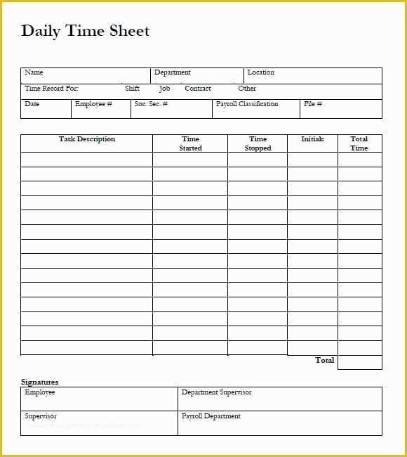 Free Blank Time Card Template Of 9 Free Printable Time Cards Templates 