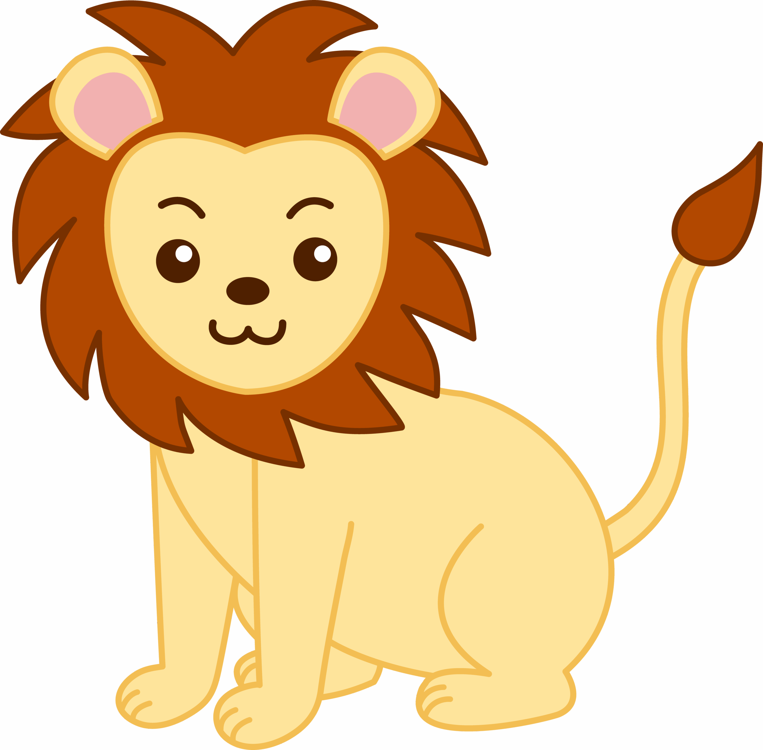 lion cartoon to color