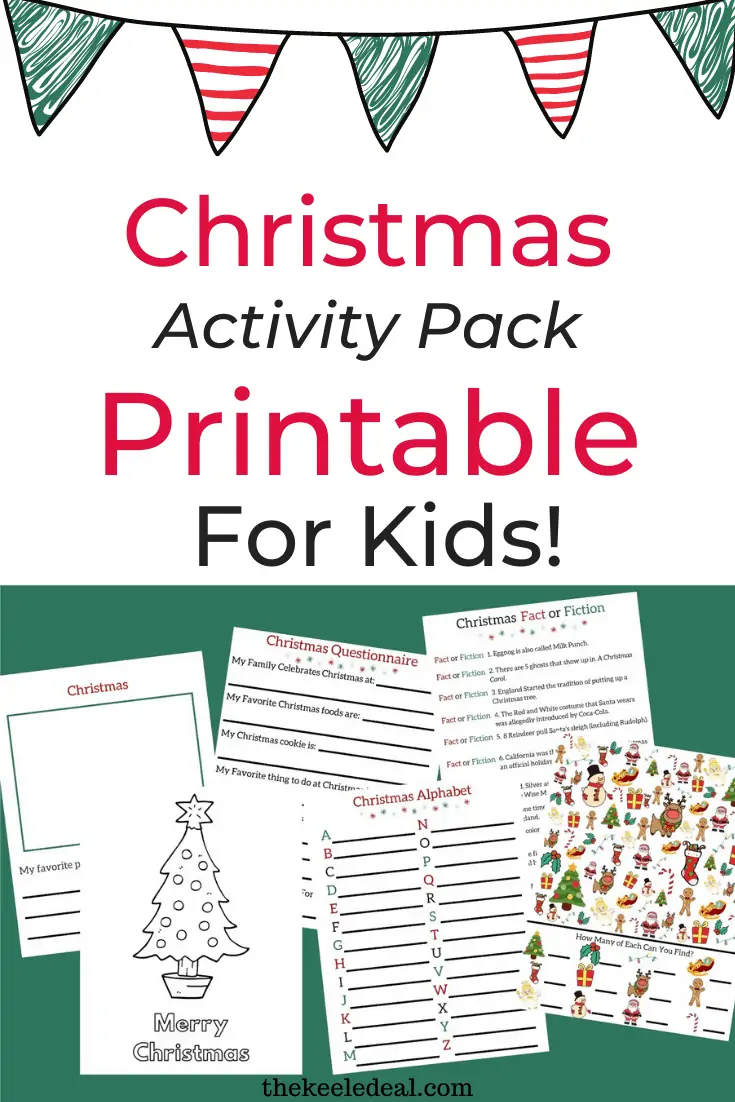Free Christmas Activity Pack Printable For Kids The Keele Deal