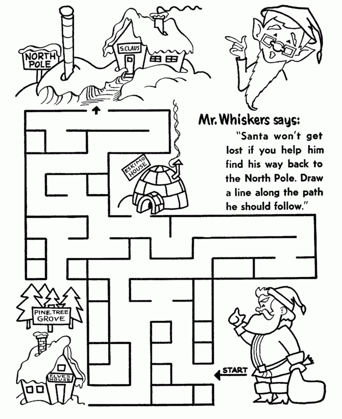 free christmas activity sheets printables