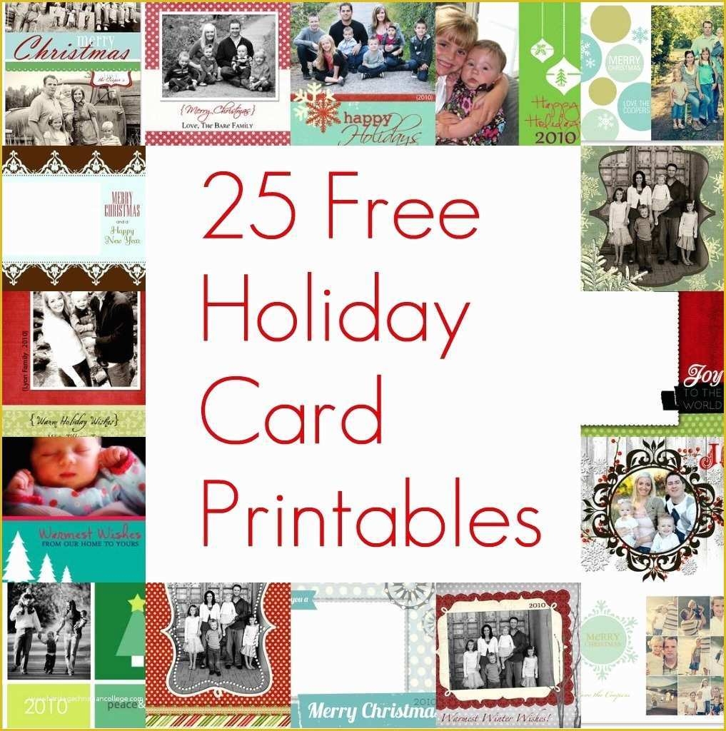 Free Christmas Card Templates With Picture Insert Of Editable A5 