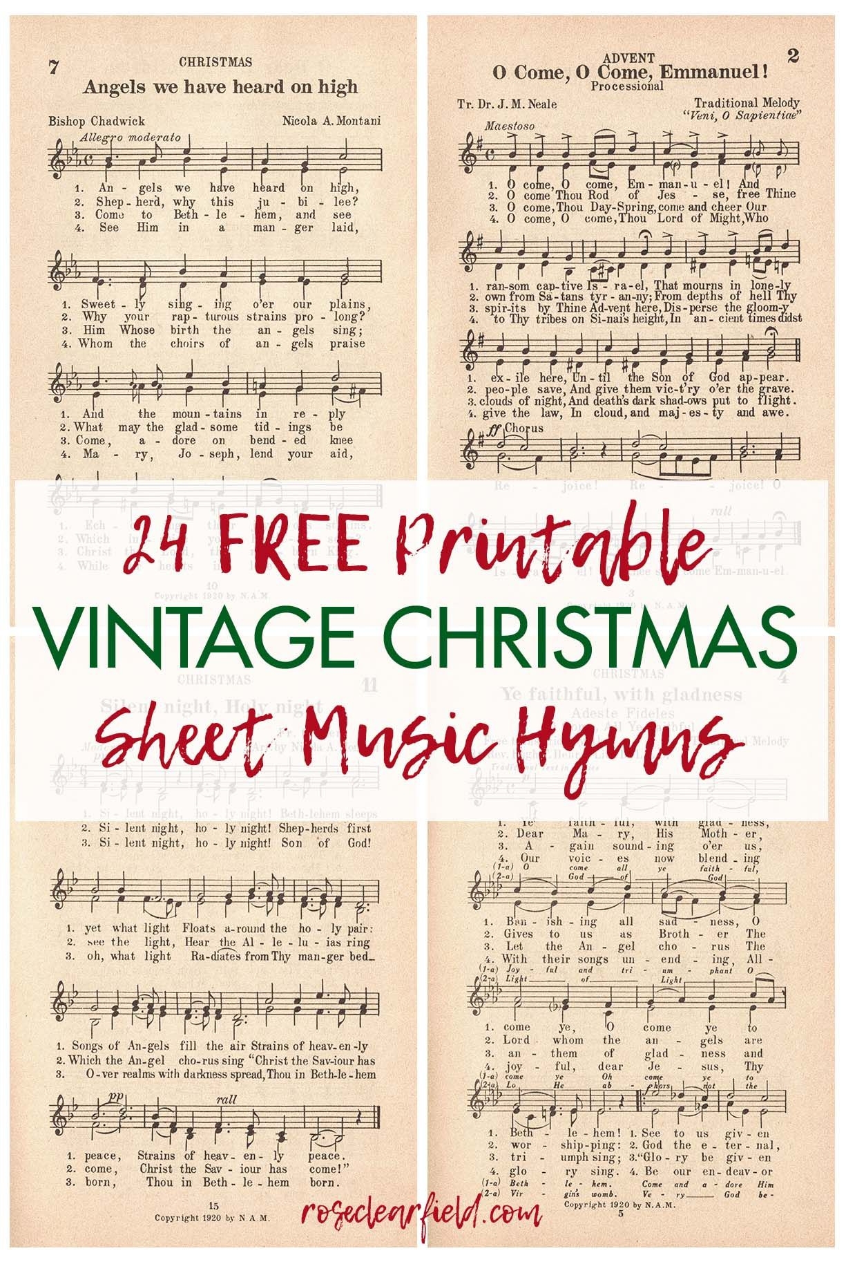 Free Christmas Music Sheets Printable FREE Printable A Z