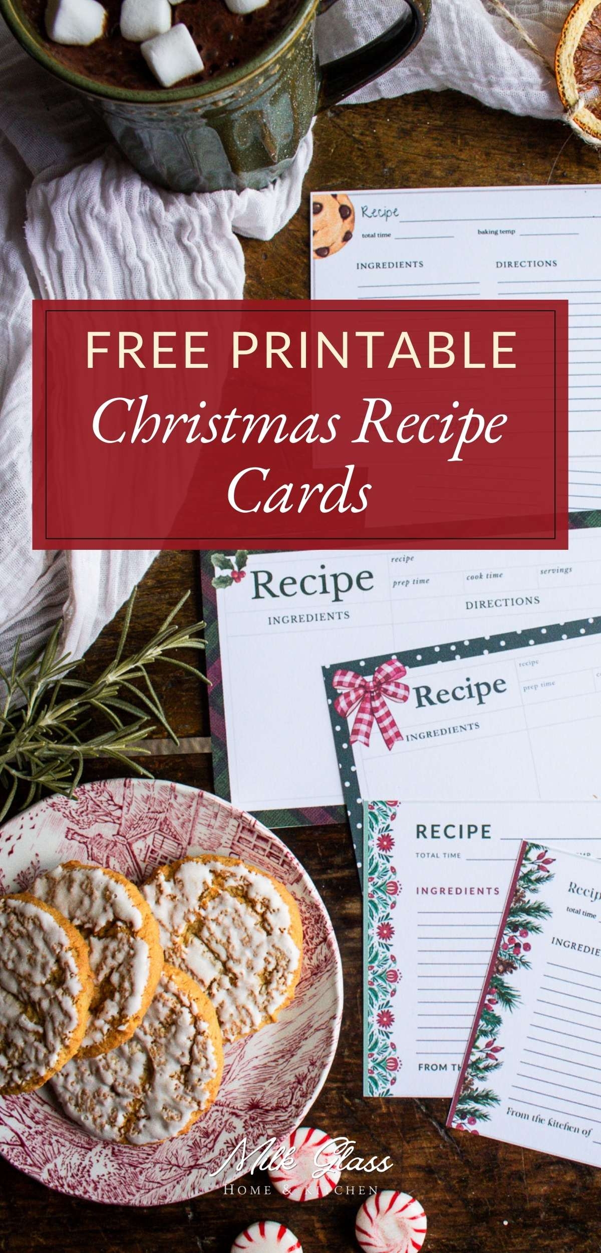 Free Christmas Recipe Card Templates 6 Holiday Designs 