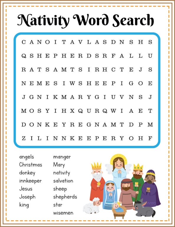printable christmas story for sunday school with pictures