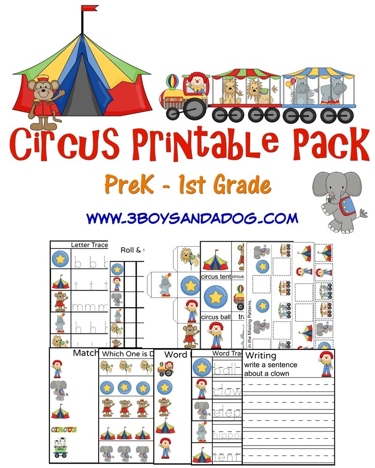 FREE Circus Printables Pack