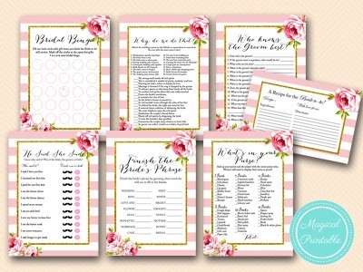Free Coed Bridal Shower Games Who Knows Bride Groom Magical Printable