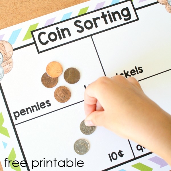 Free Coin Sorting And Matching Printables Fantastic Fun Learning