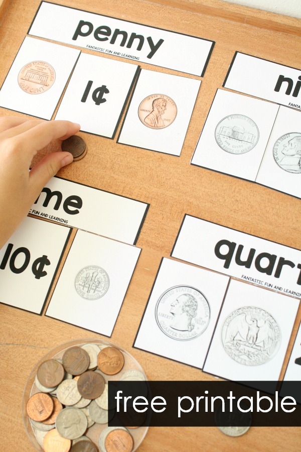 Free Coin Sorting And Matching Printables Fantastic Fun Learning