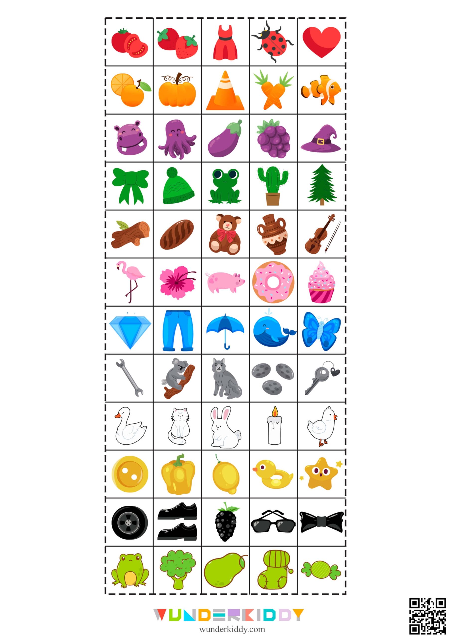 Free Color Sorting Printable Activity For Preschoolers