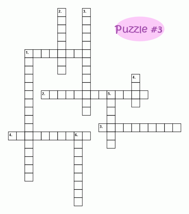 Free Crossword Puzzles For Baby Showers