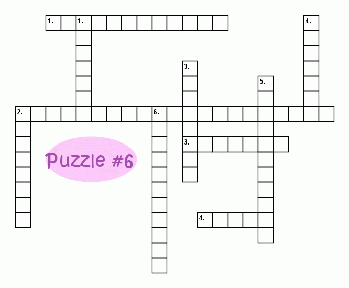 Free Crossword Puzzles For Baby Showers